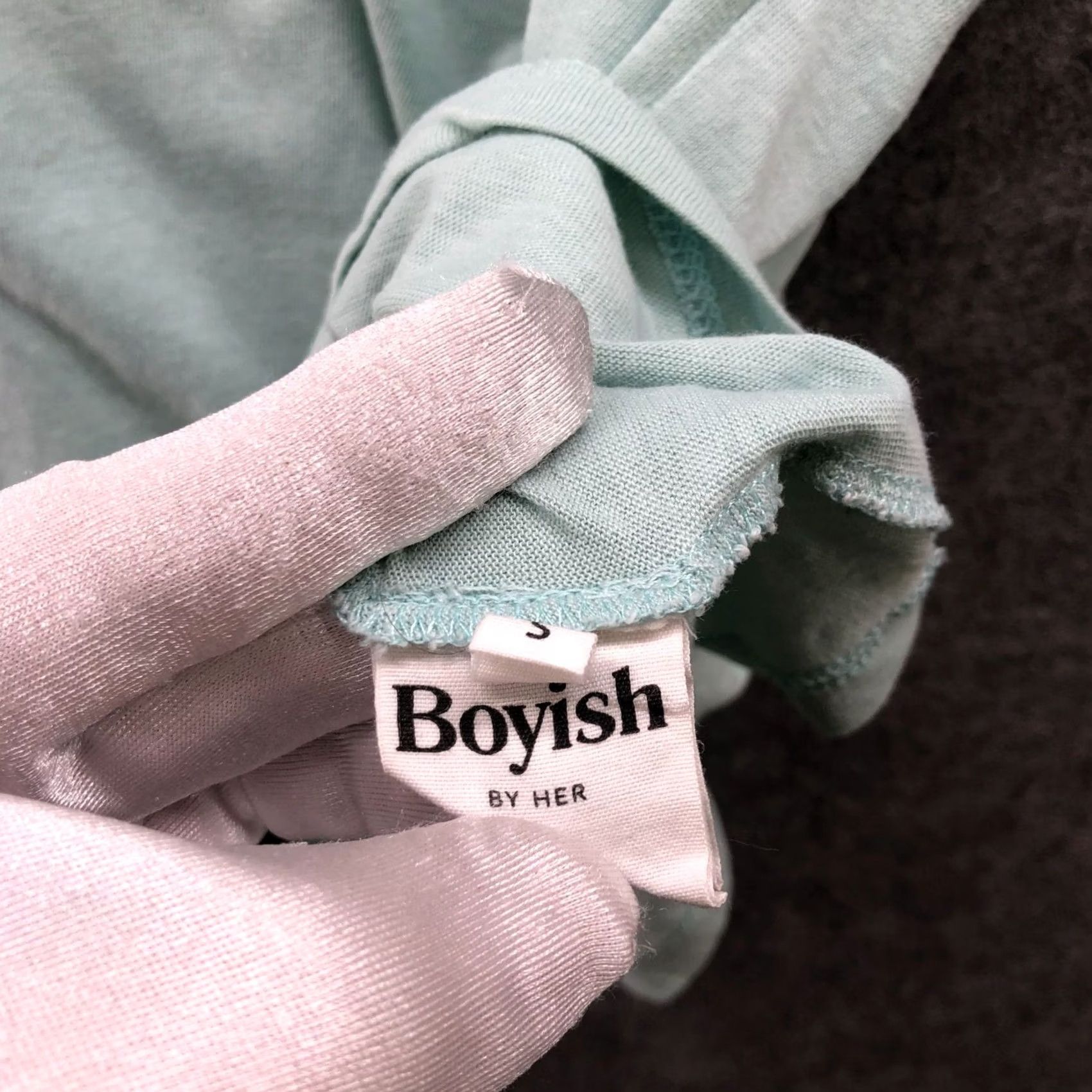 Boyish Boyish By Her T Shirt Womens S Light Blue Short Sleeve Crew Neck Organic Cotton Tencel Casual Shirt Ladies Small Blue 90s? Size S / US 4 / IT 40 - 7 Thumbnail