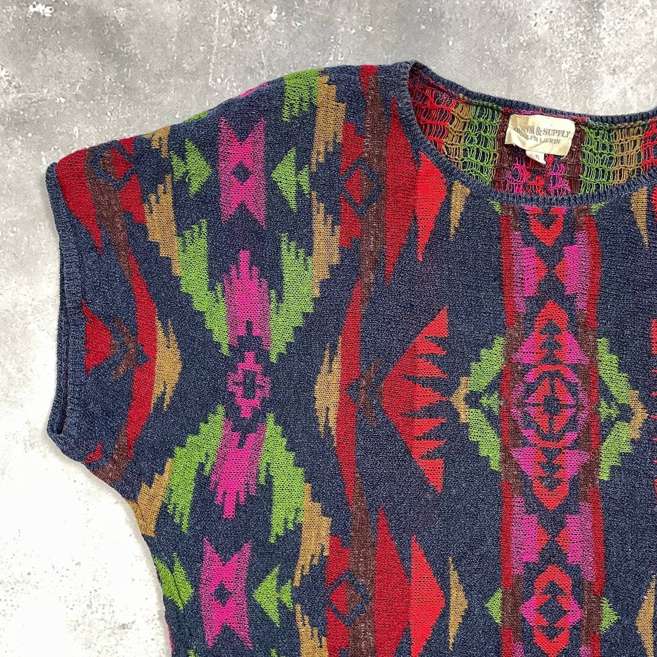 Denim & Supply Ralph Lauren Denim & Supply Ralph Lauren Aztec Pattern SS Sweater Women’s Size XS / US 0-2 / IT 36-38 - 9 Thumbnail