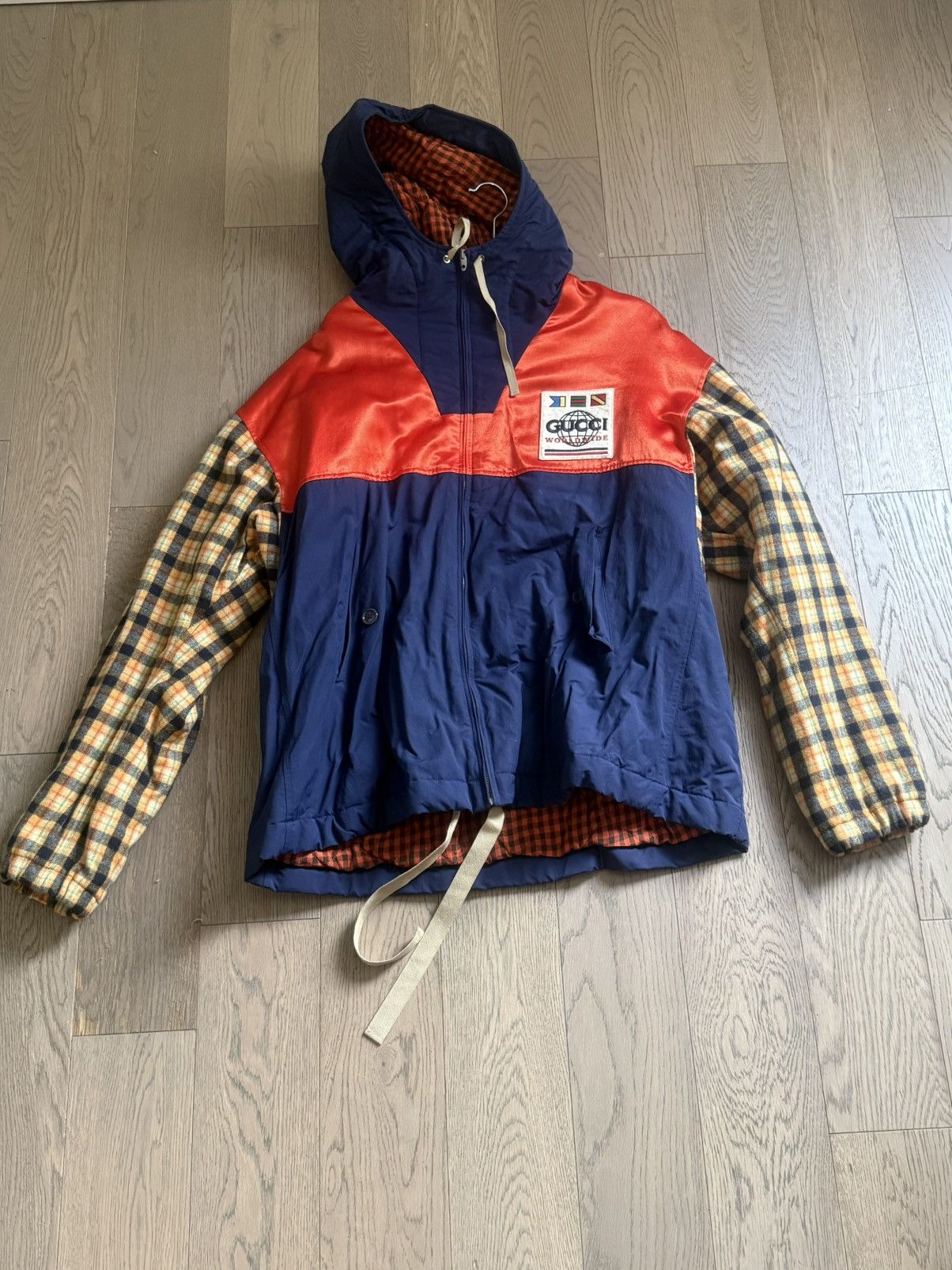 Gucci Gucci Worldwide Navy Blue Jacket Size US M / EU 48-50 / 2 - 1 Thumbnail