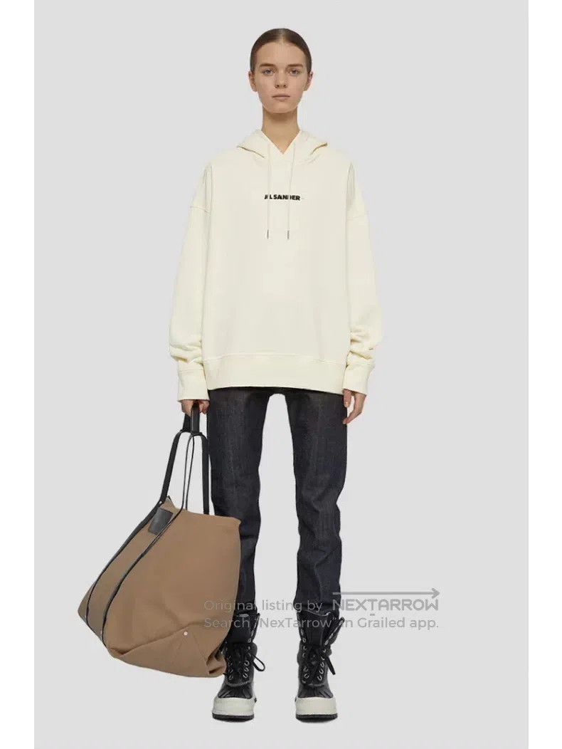 Jil Sander Jil Sander Ladies' Hooded Printed Logo Sweatshirt Size L / US 10 / IT 46 - 1 Thumbnail