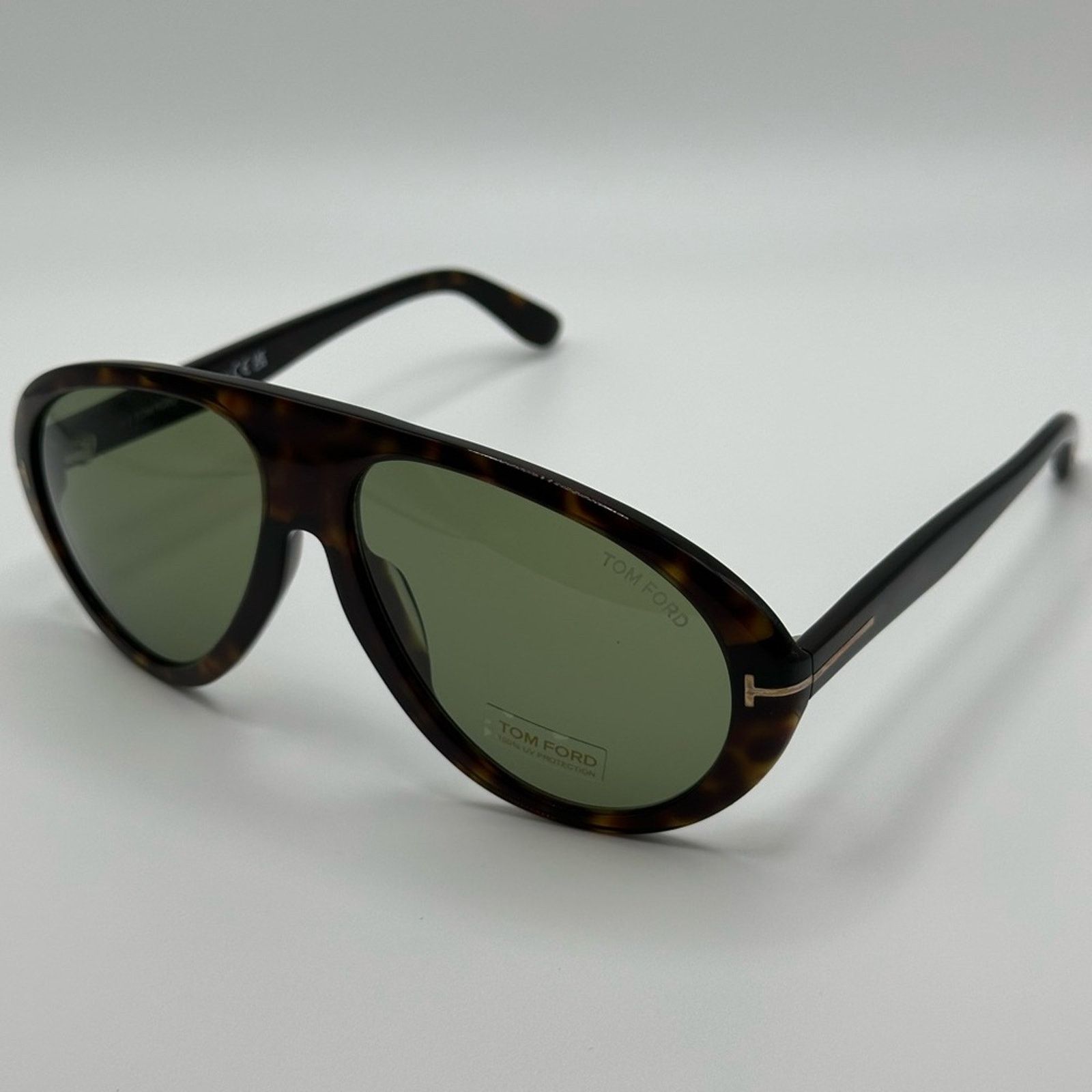 Tom Ford TOM FORD Camillo-02 FT0988/S 52N Dark Havana/Green Unisex Size ONE SIZE - 2 Thumbnail