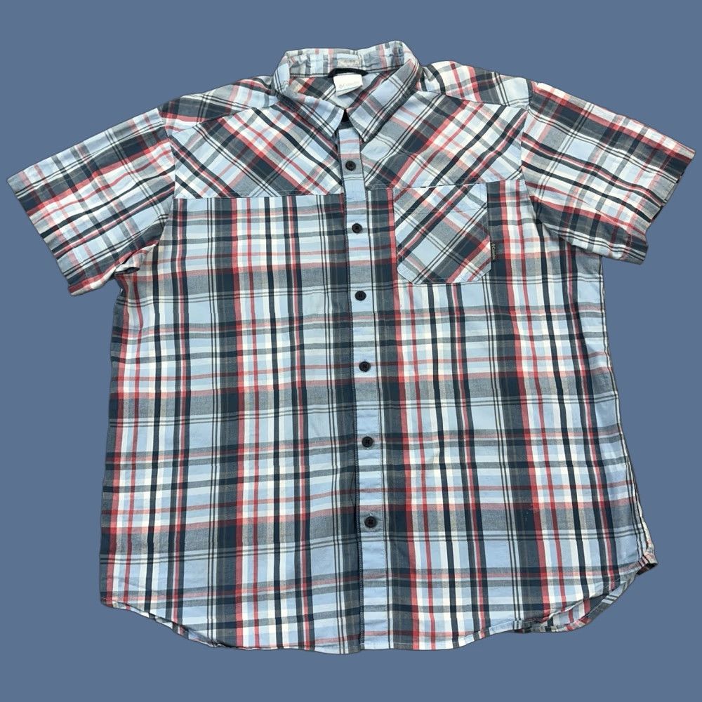 Vintage Columbia Thompson Hill Shirt Mens XL Blue Plaid Short Sleeve Hiking Outdoor Shirt Size US XL / EU 56 / 4 - 1 Thumbnail