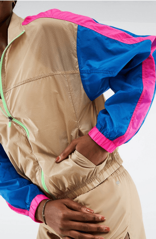 Fabletics Fabletics Payton Woven Cedar Jacket Color-Blocked Zip Jacket Size M / US 6-8 / IT 42-44 - 6 Thumbnail