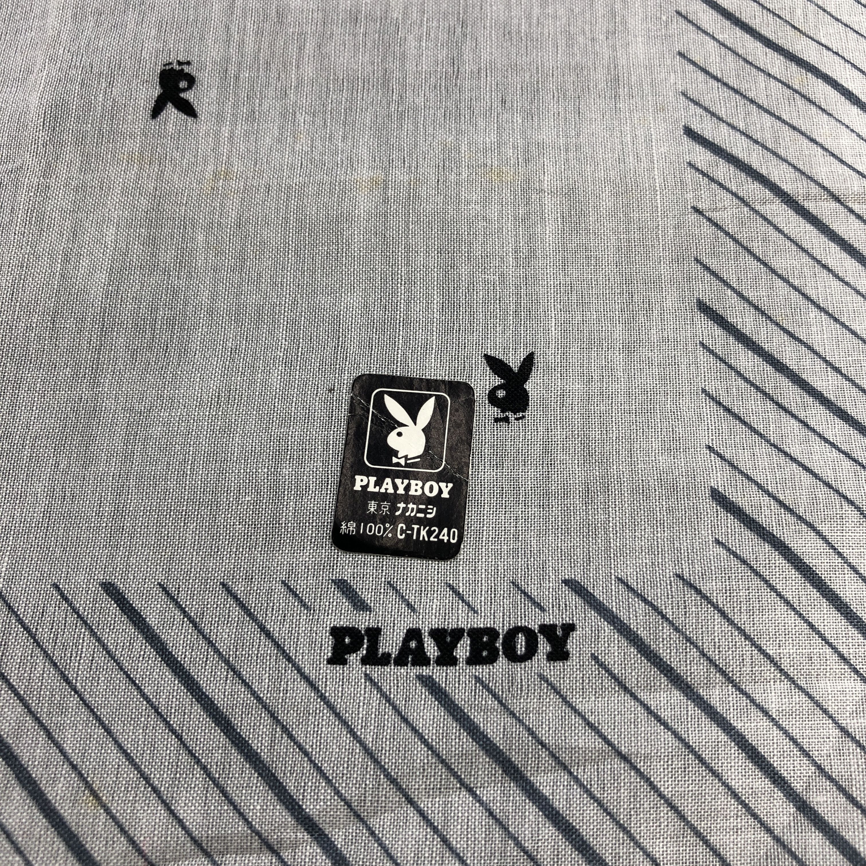 Japanese Brand × Playboy × Vintage Playboy Rabbit Head Handkerchief Neckerchief Bandana H2453 Size ONE SIZE - 4 Thumbnail