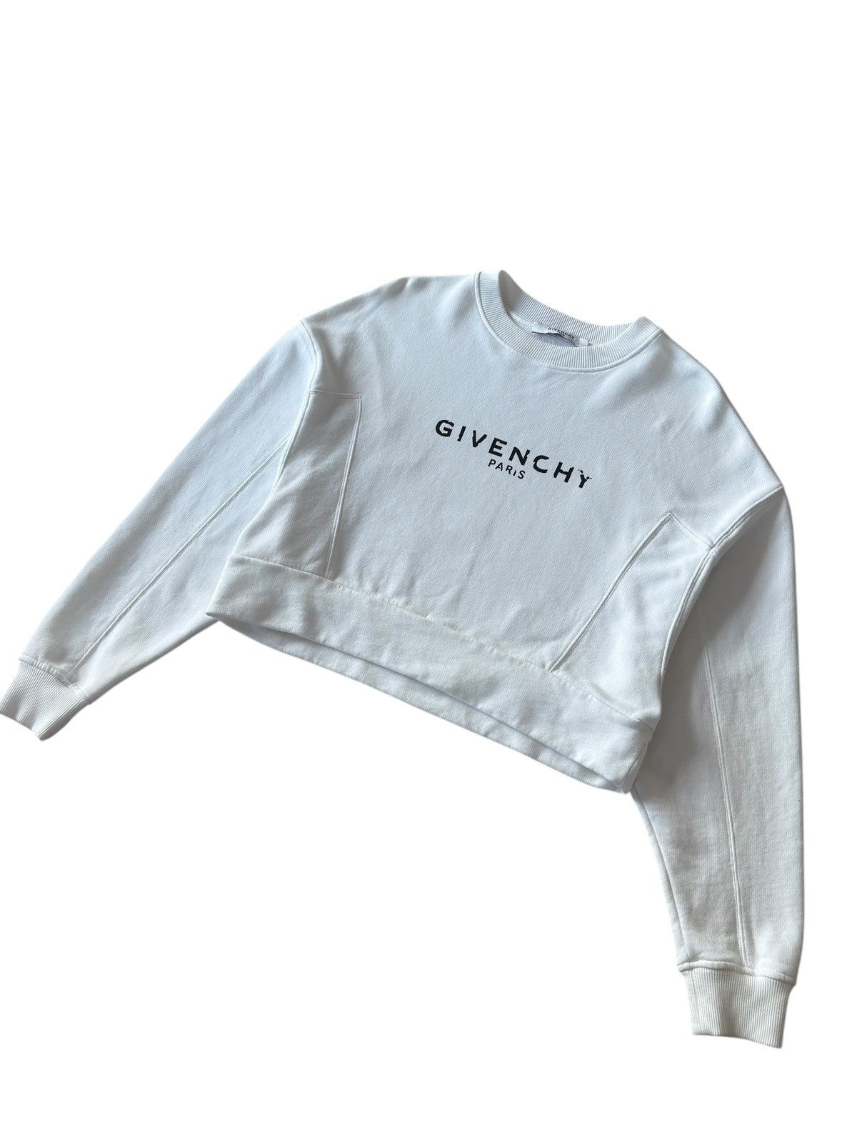 Givenchy Givenchy Cropped Graphic Logo Crewneck Sweater Size S / US 4 / IT 40 - 3 Thumbnail