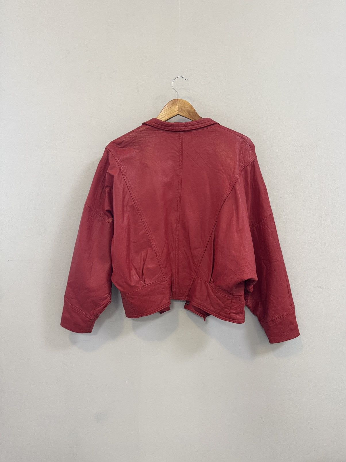 Vintage RED LEATHER JACKET RARE STREETWEAR Size US S / EU 44-46 / 1 - 17 Thumbnail