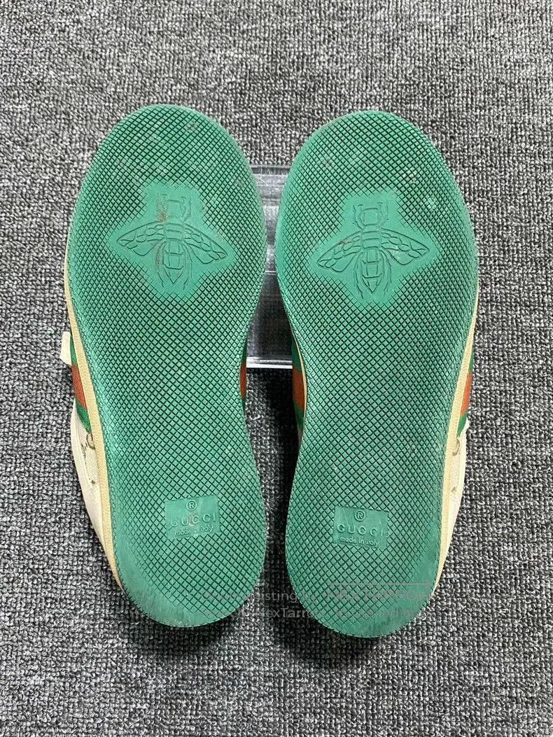 Gucci Classic Gucci Sneakers with Green and Red Stripes. Size US 11 / EU 44 - 6 Thumbnail