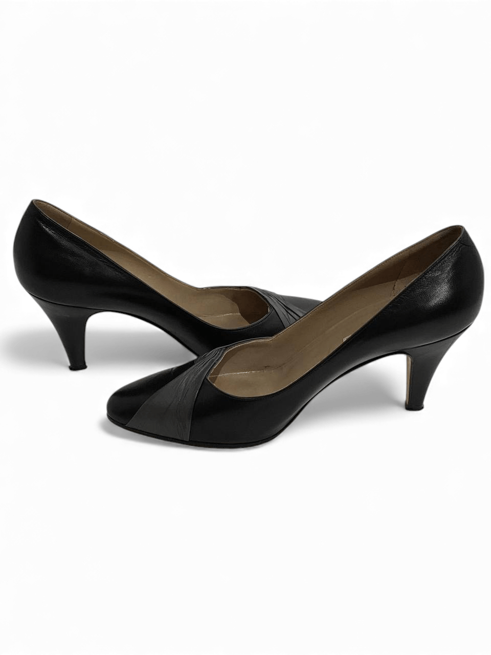 Celine Celine Paris Vintage Black Mid Heel Pumps Shoes Size US 7 / IT 37 - 7 Thumbnail