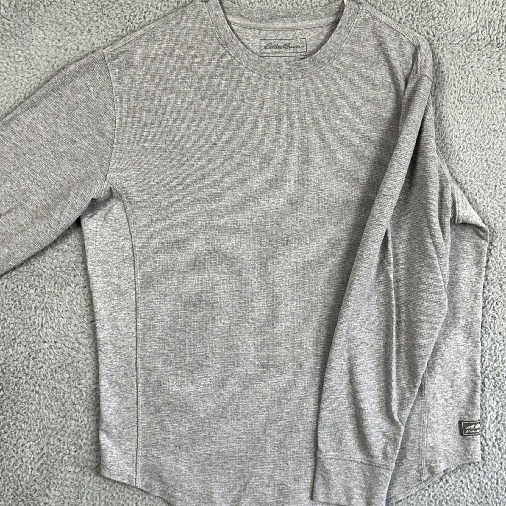 Eddie Bauer VINTAGE Eddie Bauer Sweatshirt Sleepwear Mens Large Gray Thermal Waffle Knit Long Sleeve Size US L / EU 52-54 / 3 - 2 Thumbnail