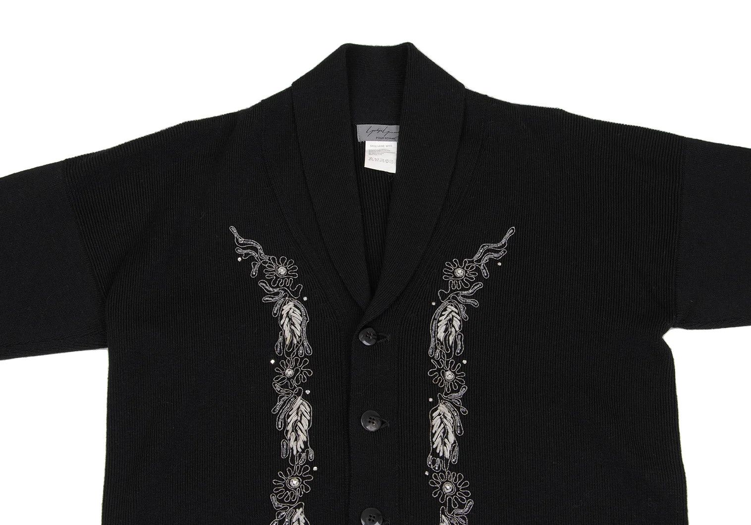 Yohji Yamamoto Yohji Yamamoto Embellished Knit Cardigan Size US M / EU 48-50 / 2 - 2 Thumbnail