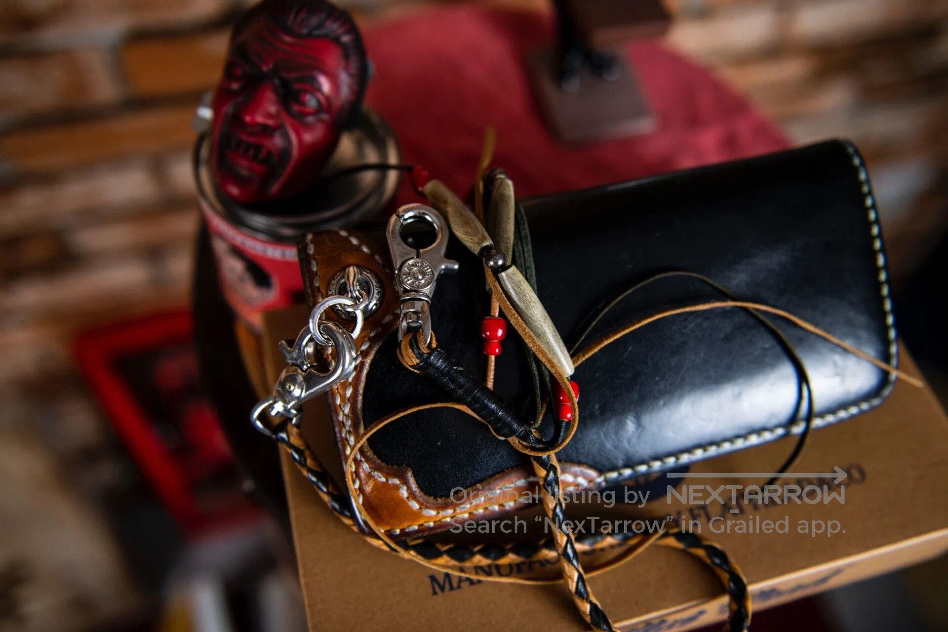 The Flat Head The Flat Head Leather Wallet and Chain. Size ONE SIZE - 3 Thumbnail