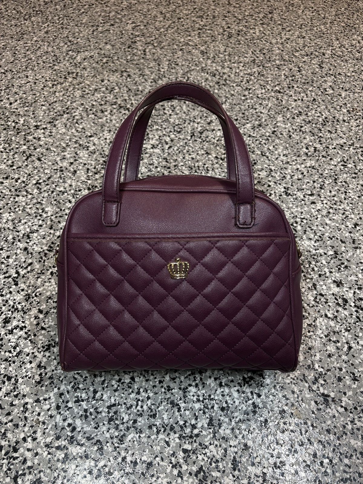 Juicy Couture Vintage Y2K Juicy Couture Violet Quilted Leather Handbag Size ONE SIZE - 1 Thumbnail