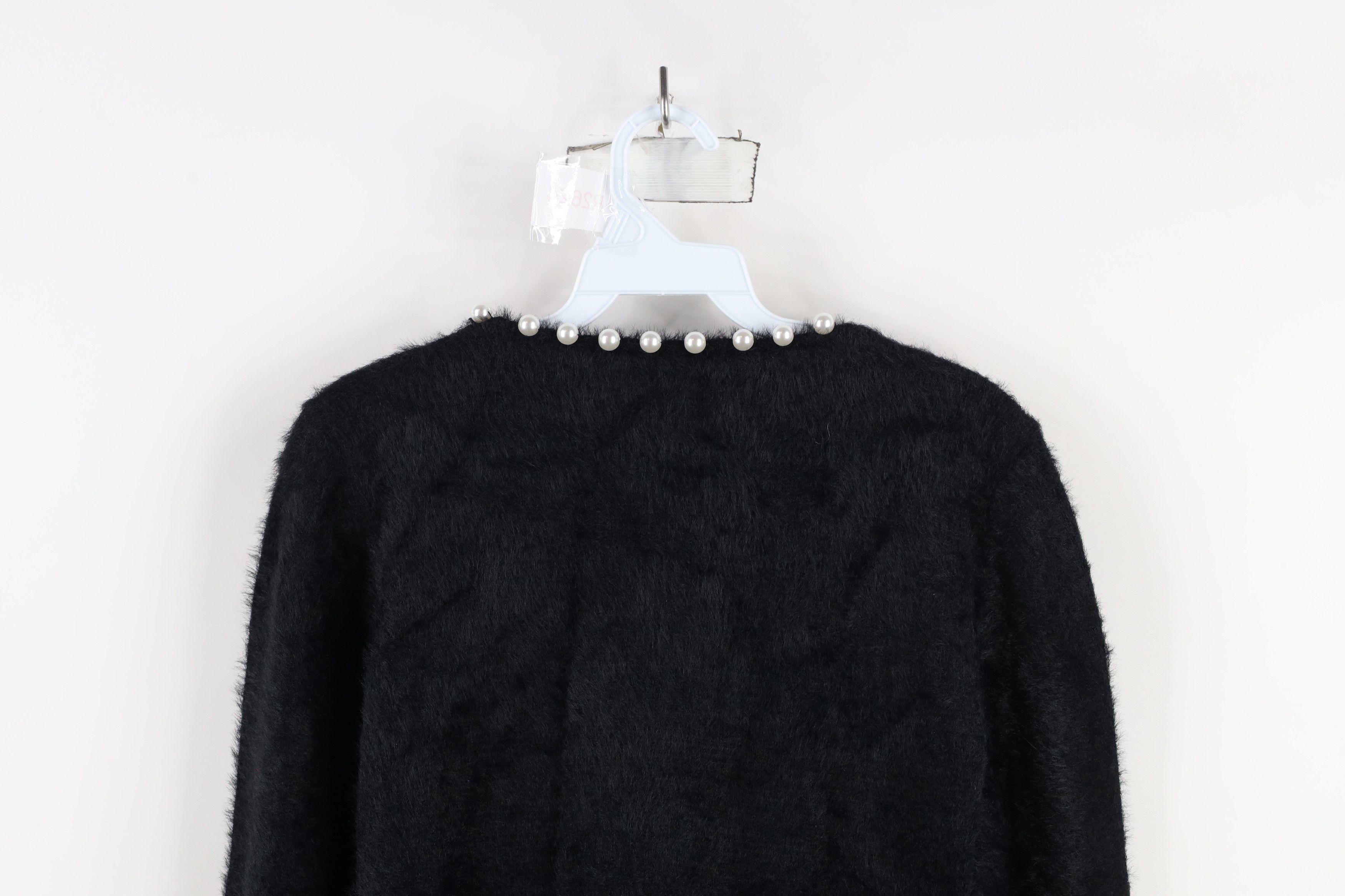 Boston Proper × Vintage New Boston Proper Soft Shaggy Fuzzy Knit Sweater Black Size L / US 10 / IT 46 - 13 Thumbnail