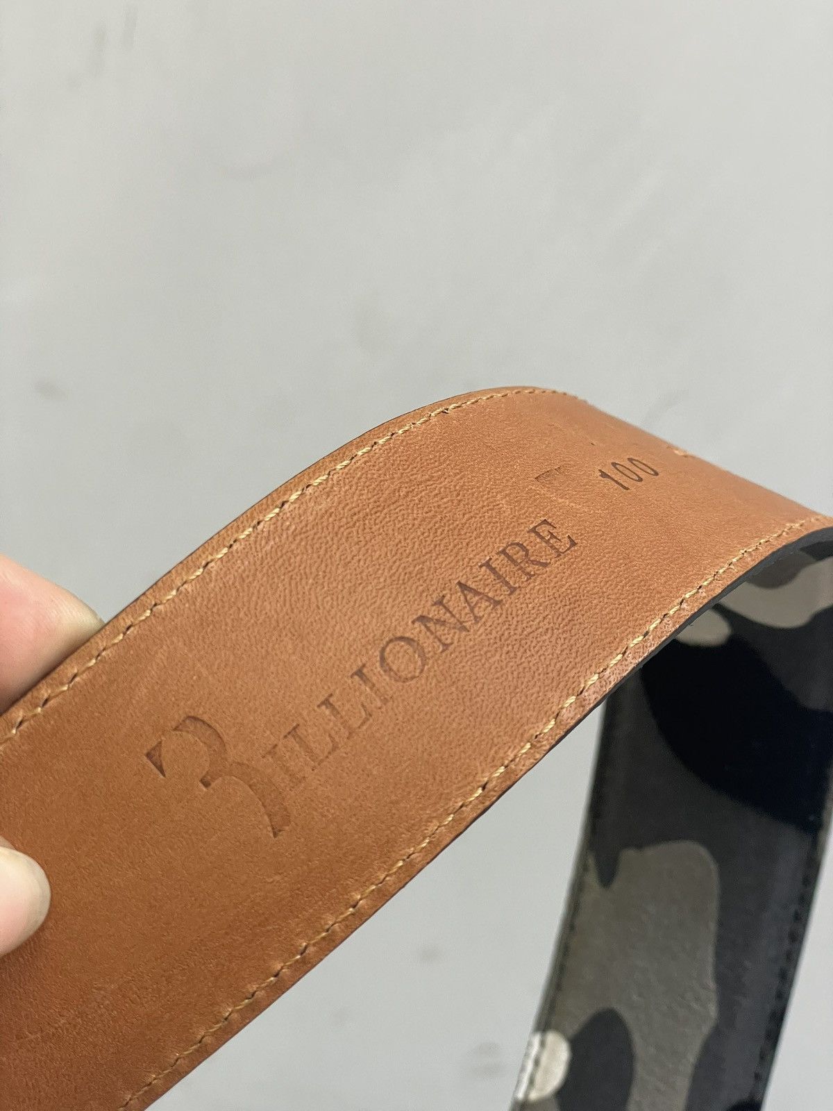 Billionaire Couture Rare leather camo Billionaire couture leather belt Size ONE SIZE - 10 Thumbnail