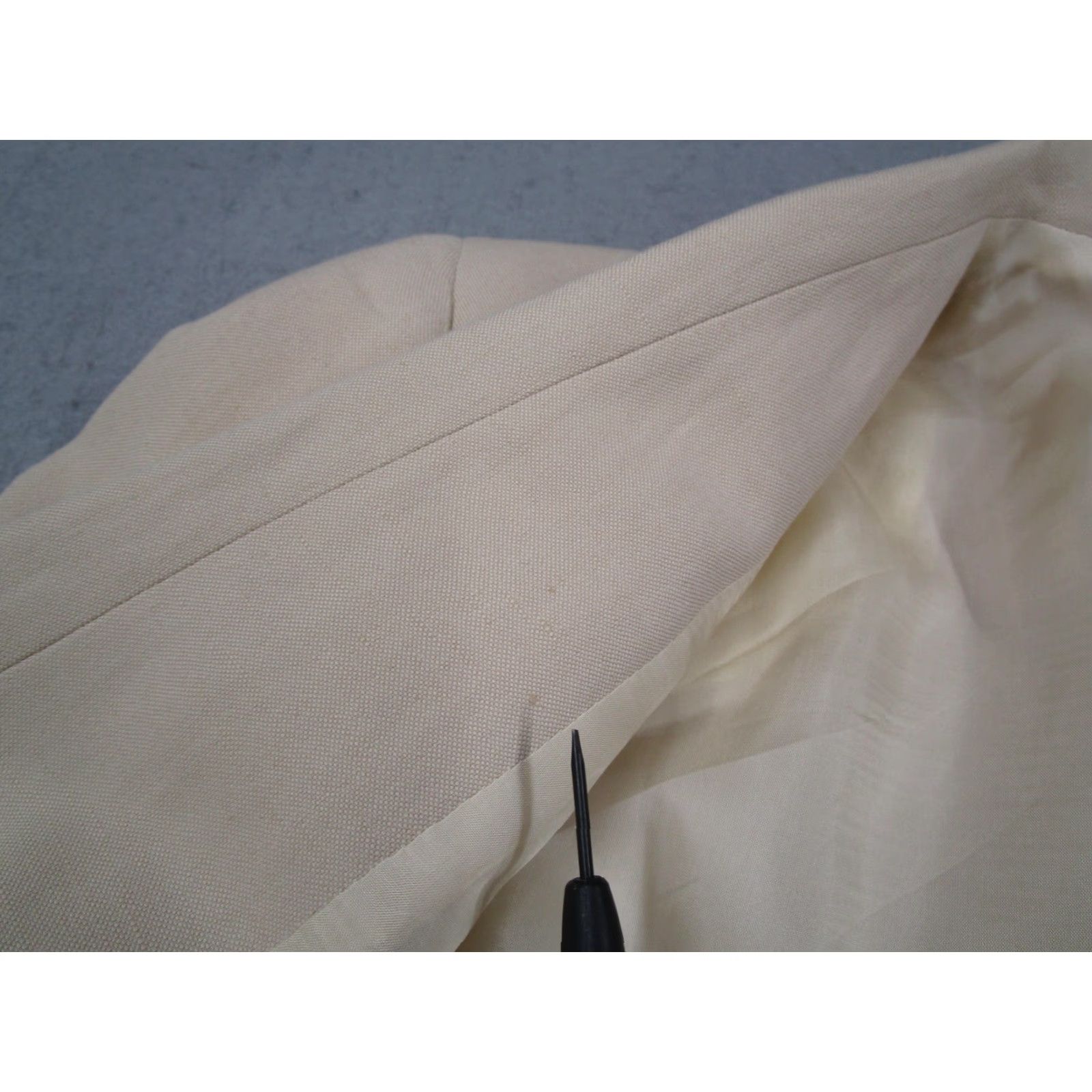 Giorgio Armani Giorgio Armani Blazer Womens IT 42 Beige Viscose Linen Tailored Single-Breasted Workwear Made in Italy Size M / US 6-8 / IT 42-44 - 6 Thumbnail