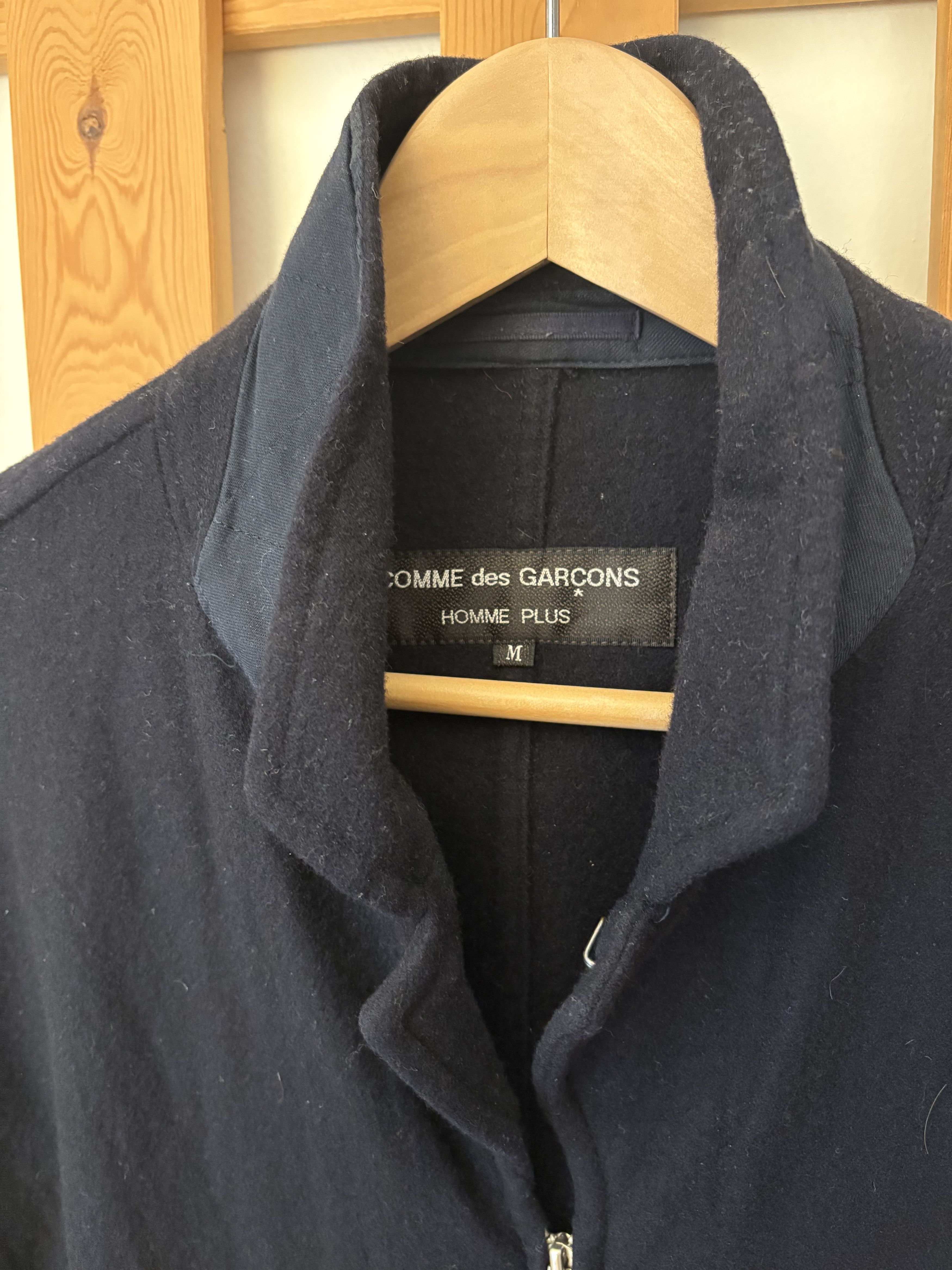 Comme des Garcons Homme Plus AW93 Cropped Wool Zip Jacket Size US L / EU 52-54 / 3 - 2 Thumbnail
