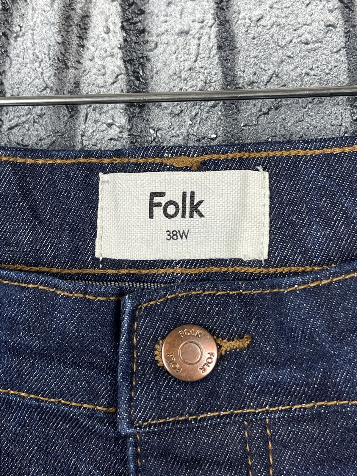 Folk Folk Indigo Blue Cotton Selvedge Denim Jeans Men’s Size W38 Size US 36 / EU 52 - 7 Thumbnail