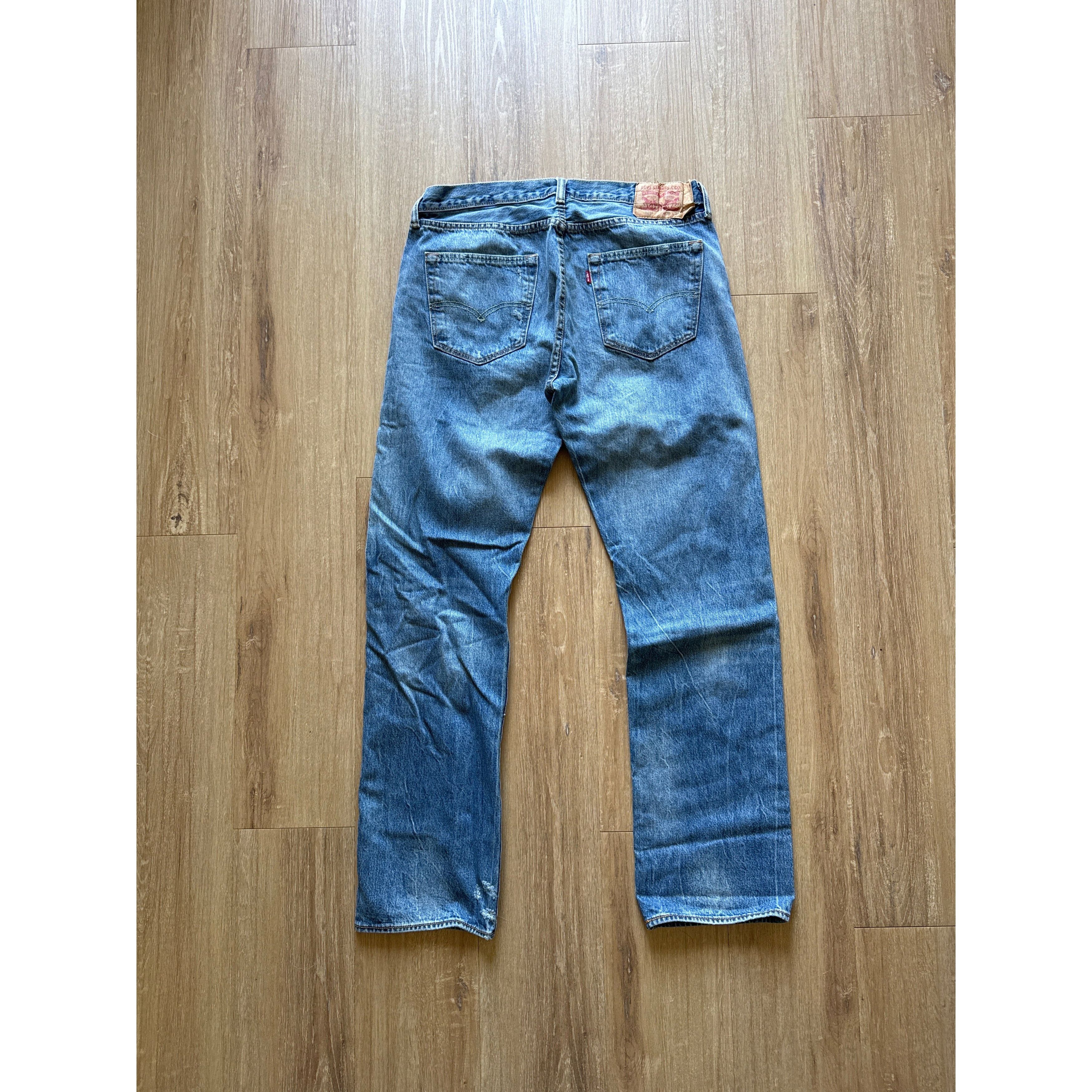 Levi's Levi’s Blue Denim Distressed Jeans Size US 36 / EU 52 - 1 Thumbnail