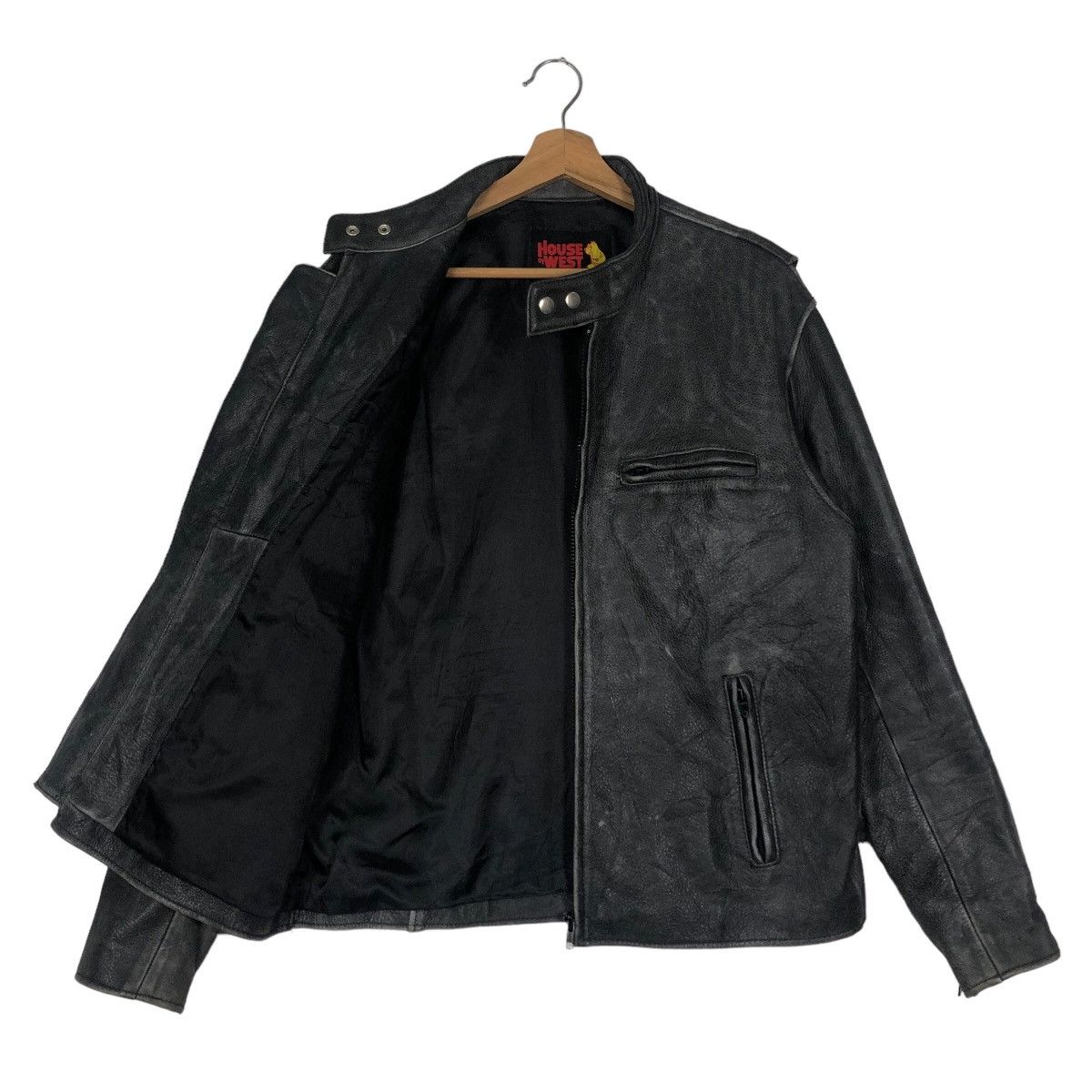 Japanese Brand 🔥90’s Vintage Leather Jacket Biker House Of West Racer Size US XL / EU 56 / 4 - 8 Thumbnail