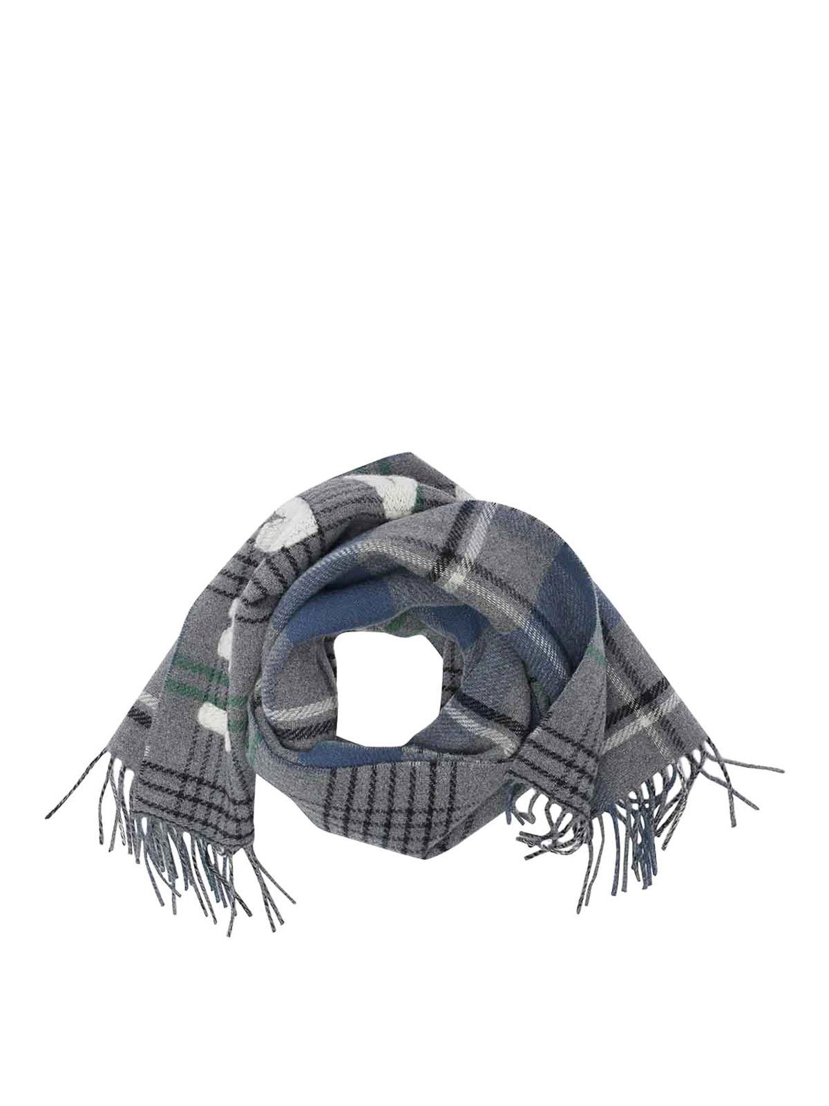 Marni o1f1d3z1125 Size: OS / Checked Wool Scarf With Logo Size ONE SIZE - 2 Thumbnail
