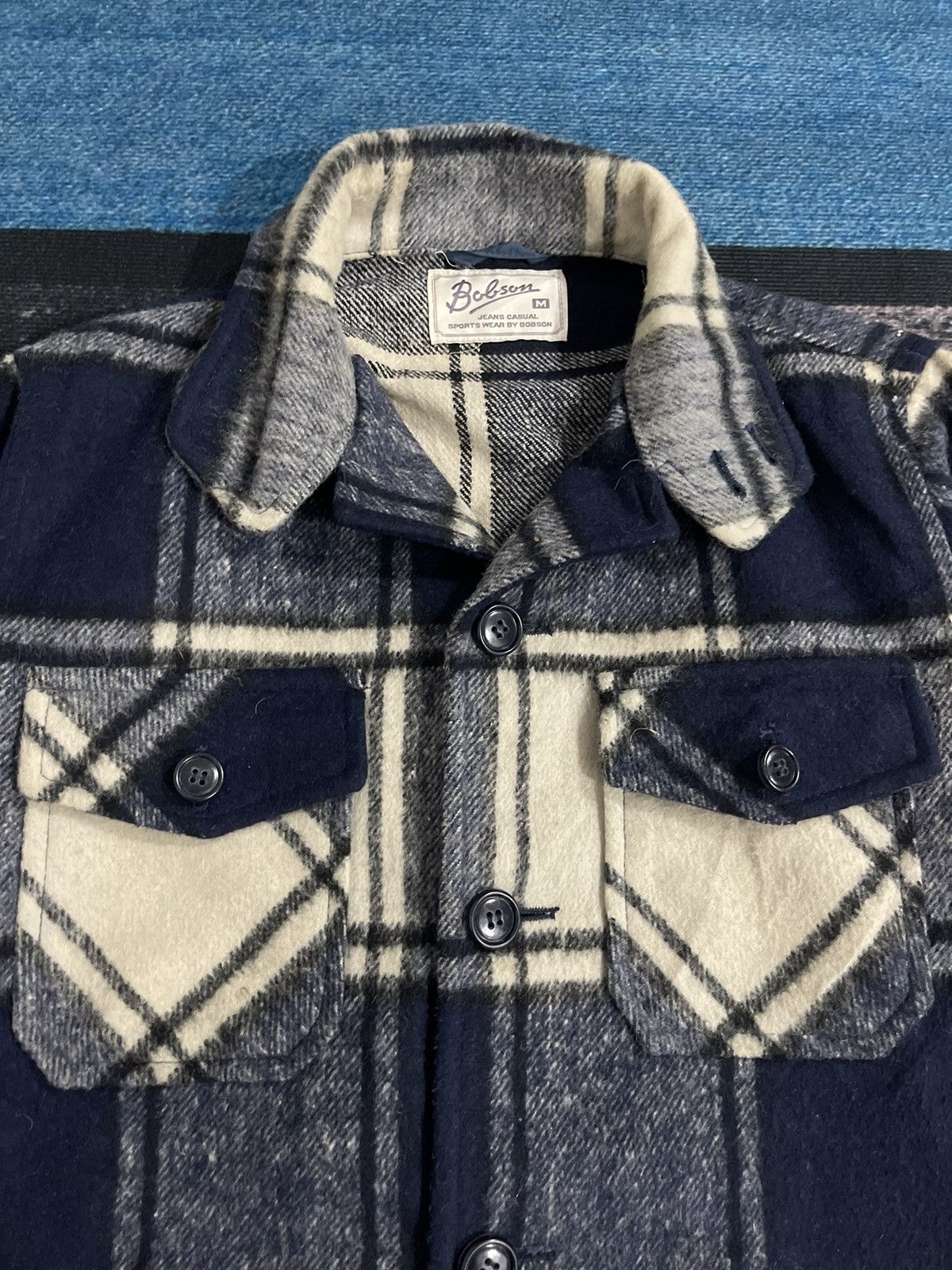 Vintage Vintage Bobson Button Plaid Wool Jacket Size US M / EU 48-50 / 2 - 6 Thumbnail