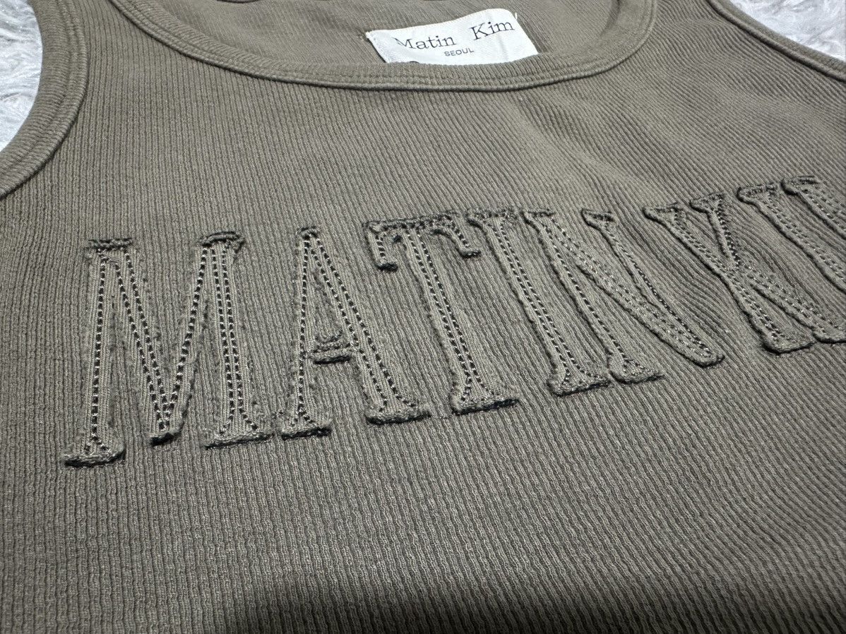 Matin Kim 🔥Y2K Vibe Matin Kim Logo Applique Ribbed Tank Top Size US M / EU 48-50 / 2 - 3 Thumbnail