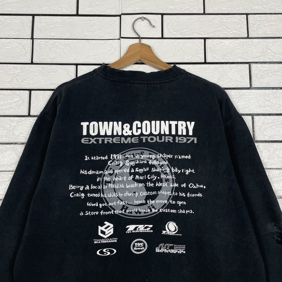 Japanese Brand Town & Country Black Sweatshirt Size US M / EU 48-50 / 2 - 8 Thumbnail