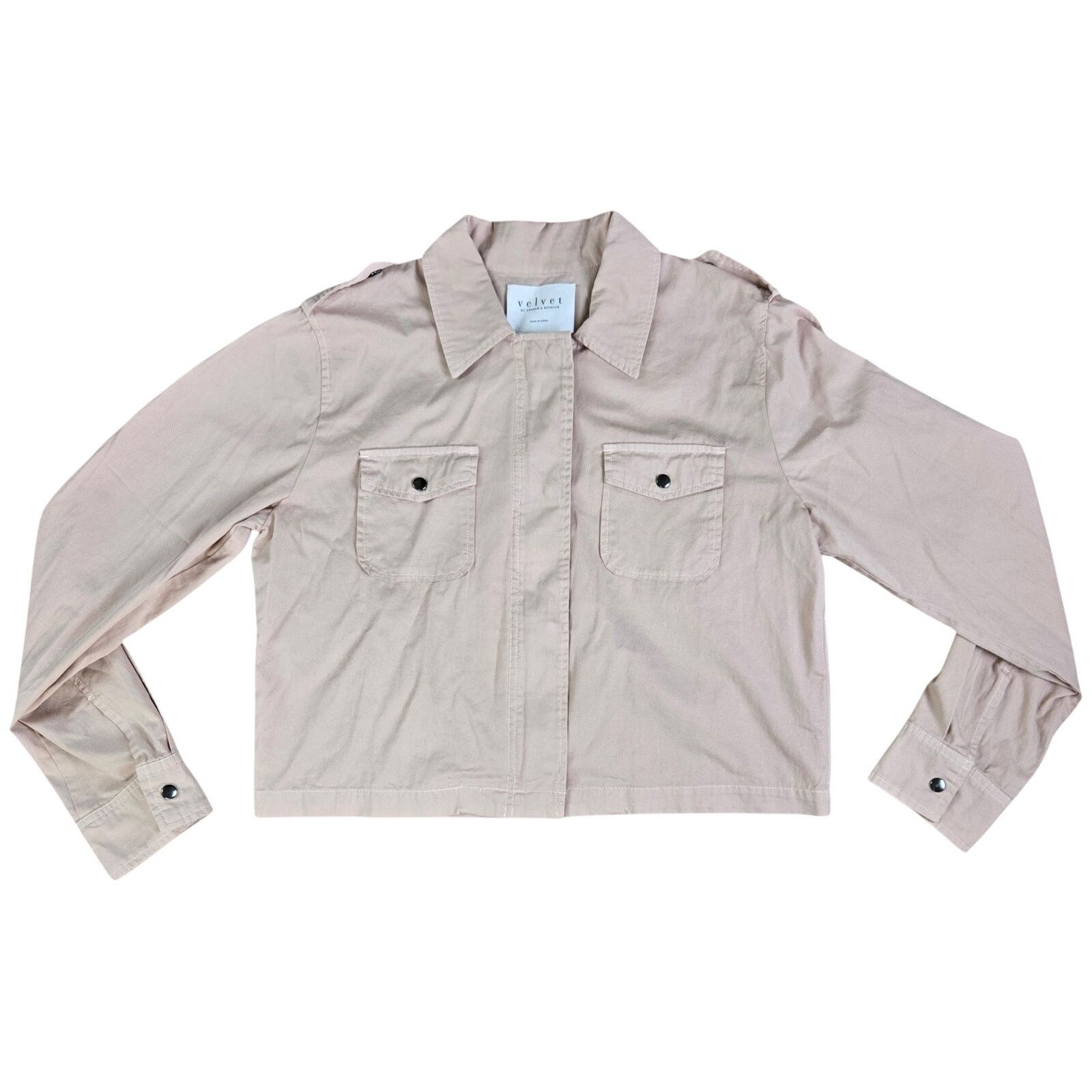 Anthropologie Anthropologie Pink Dixie Cropped Twill Jacket Size Medium Size M / US 6-8 / IT 42-44 - 2 Thumbnail