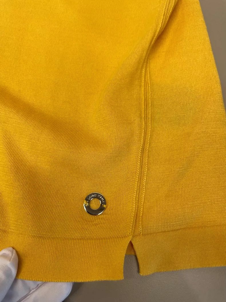 Loro Piana LORO PIANA Yellow goose silkworm cotton knit sweater Size M / US 6-8 / IT 42-44 - 6 Thumbnail