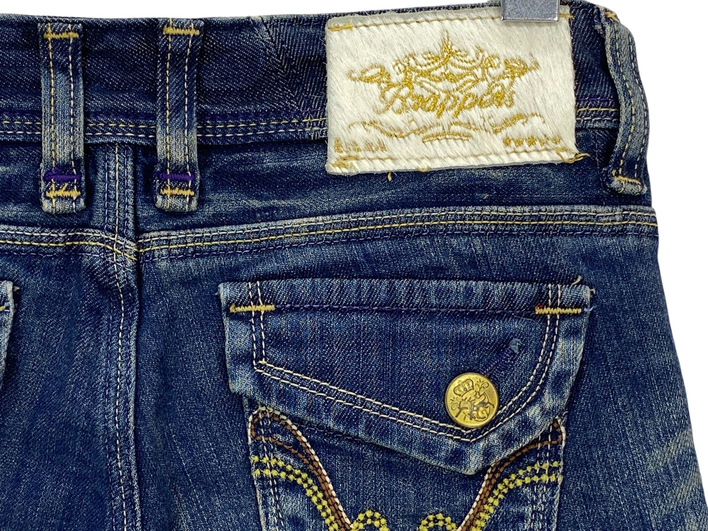 Japanese Brand Brappers Flare Denim Jeans Distressed Bootcut Jeans Size 26" / US 2 / IT 38 - 7 Thumbnail