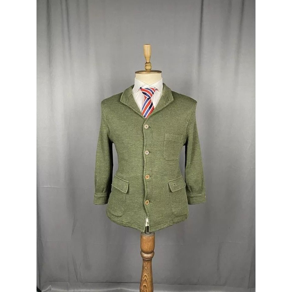 Burberry Burberry Men's Green Wool Blazer Sportcoat Jacket Size 52 Size US L / EU 52-54 / 3 - 1 Thumbnail