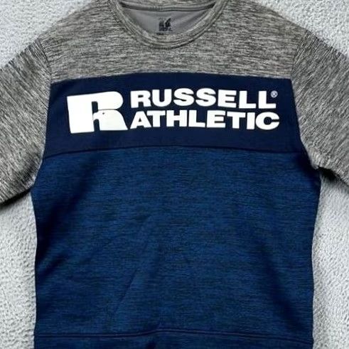 Russell Athletic Russell Athletic Sweatshirt Mens Medium Blue Grey Graphic Pullover Shirt Pullover Crewneck Logo Woven 42 Chest 26 Length Size US M / EU 48-50 / 2 - 2 Thumbnail