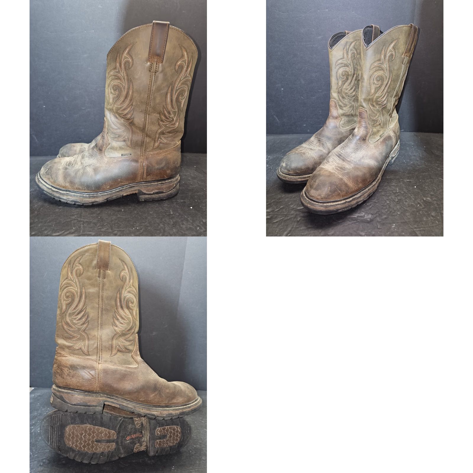 Vintage Laredo Hammer Signature Western Cowboy Waterproof Leather Work Boots Mens Sz 14D Boots Leather Western Workwear Casual Size US 14 / EU 47 - 8 Thumbnail