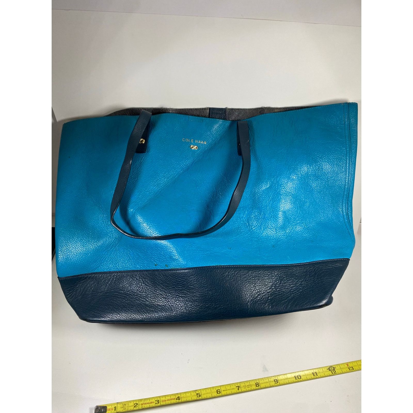 Cole Haan Cole Haan Leather Tote Blue Size ONE SIZE - 1 Thumbnail