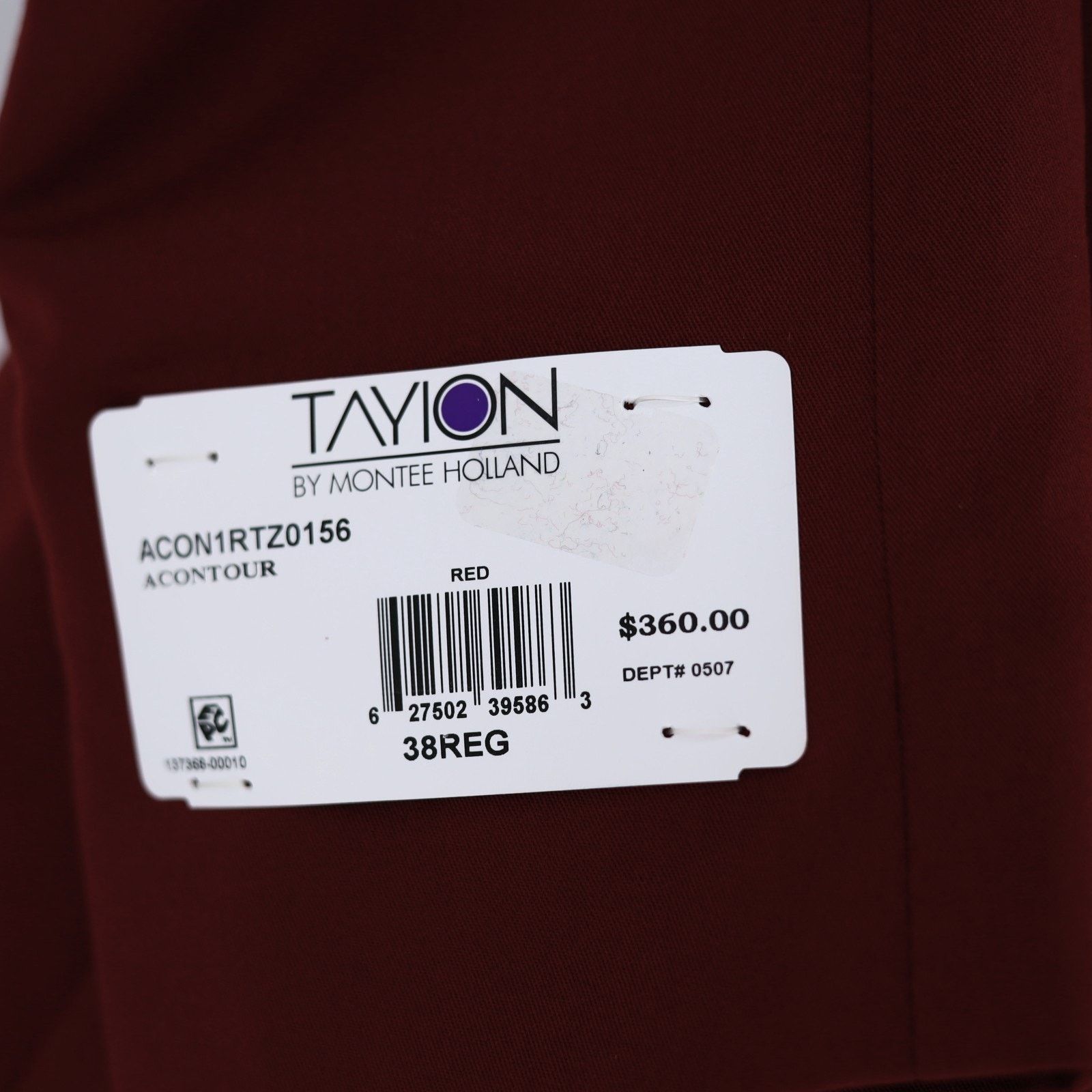 The Unbranded Brand Tayion Collection Suit Jacket Men's Red Solid Blazer 38R Size 38R - 5 Thumbnail