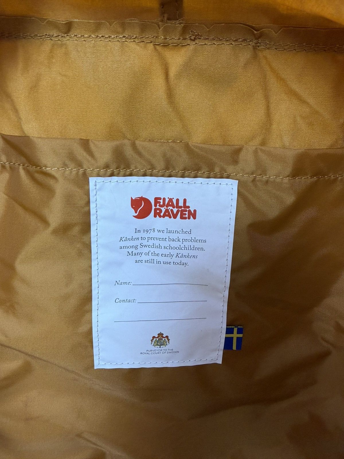 Fjallraven Fjallraven Kanken Ochre Bag Size ONE SIZE - 11 Thumbnail