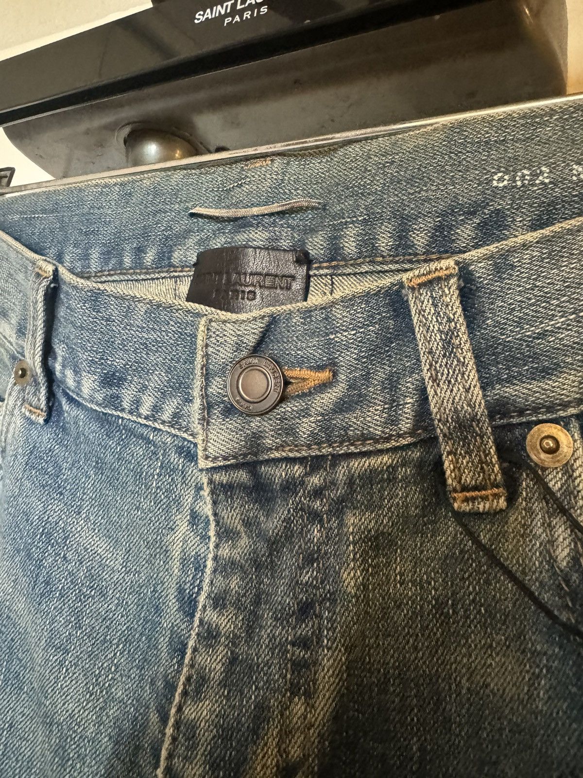 Saint Laurent Paris Saint Laurent Paris Crash Destroyed Jeans 30 Hedi Slimane Size US 30 / EU 46 - 3 Thumbnail