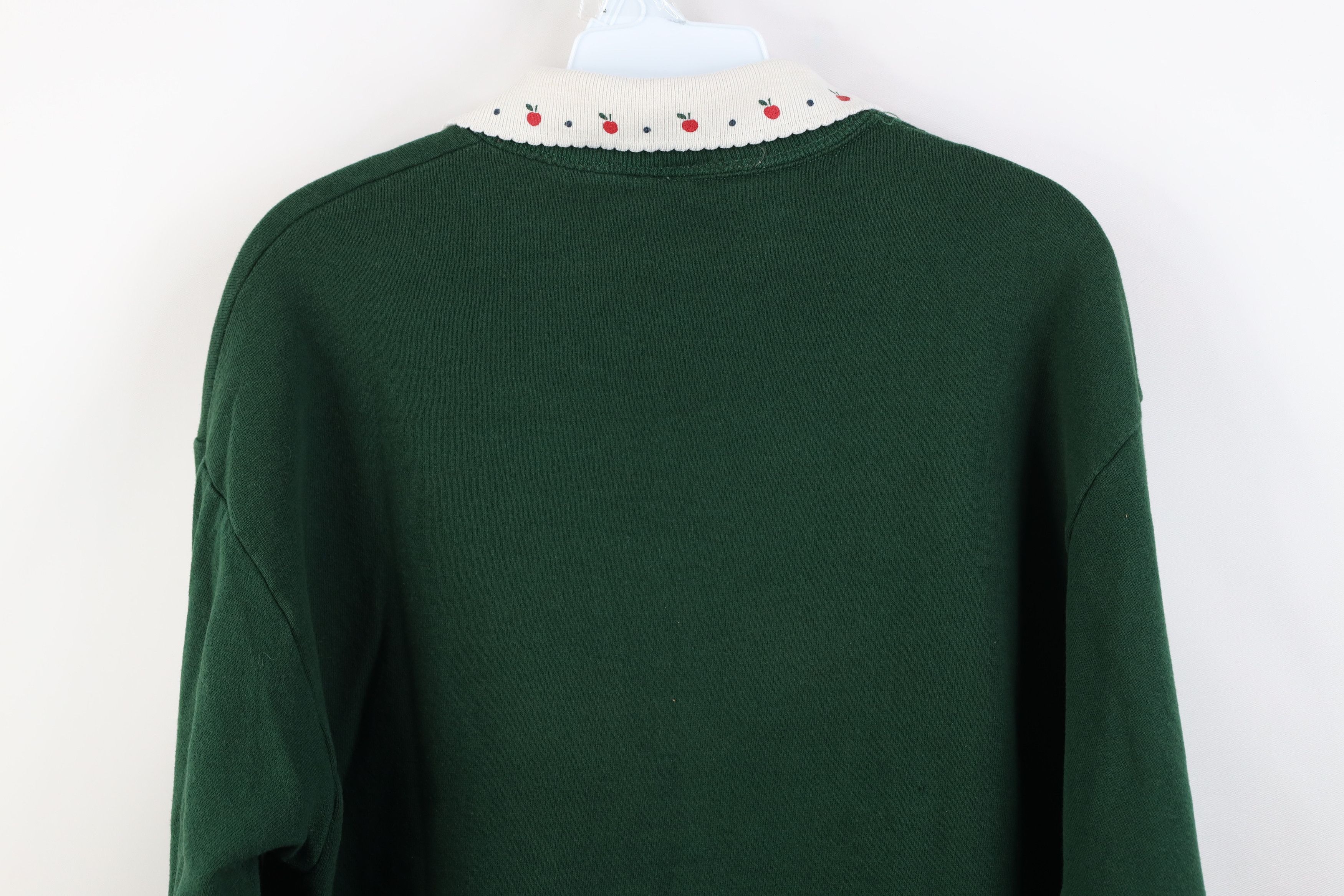 Vintage Vintage 90s Streetwear Apple Orchard Collared Sweatshirt USA Size L / US 10 / IT 46 - 14 Thumbnail