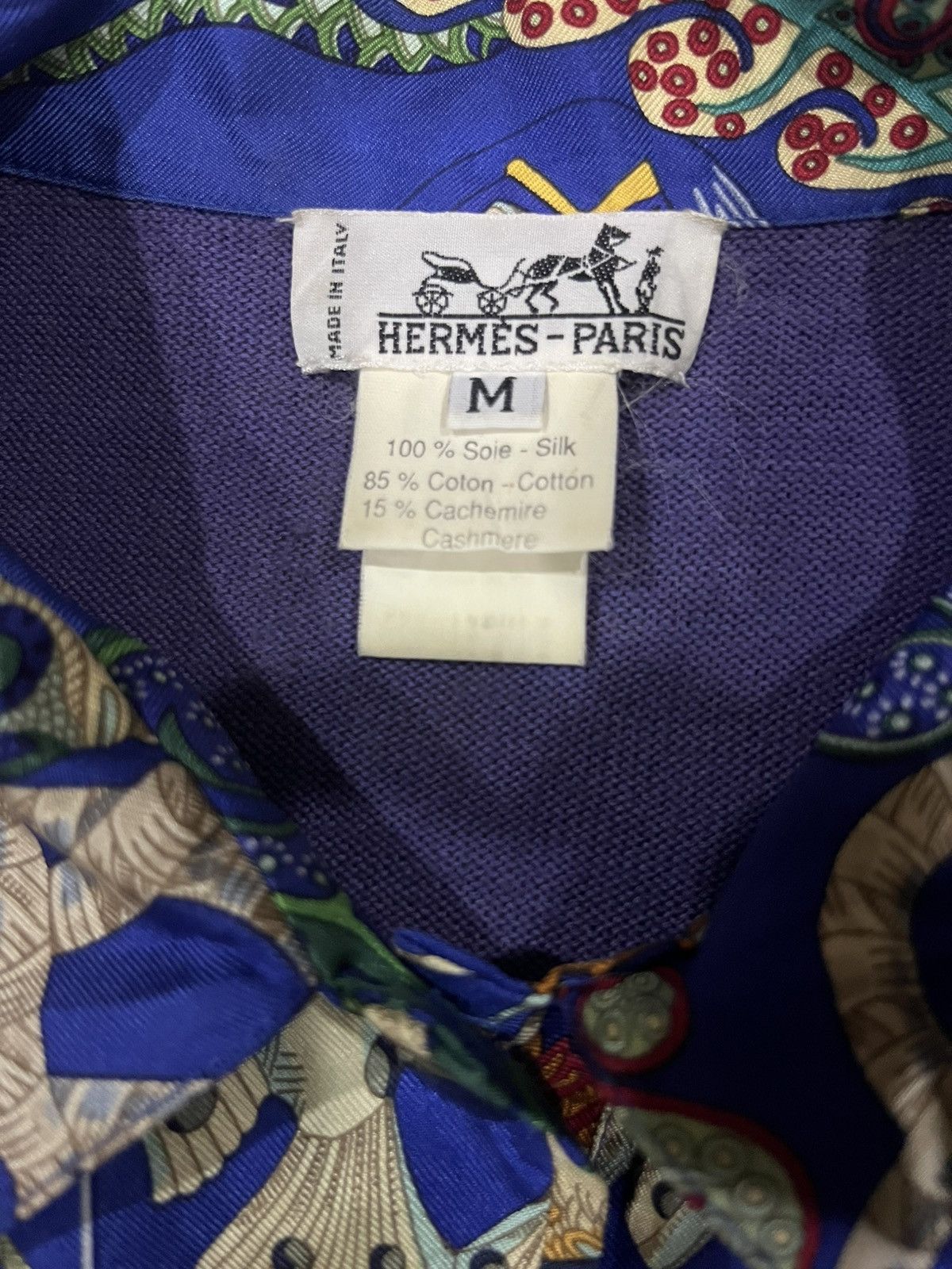 Hermes Hermès “Grands Fonds” Silk Knit Sweater/Polo – Margiela Era Size US M / EU 48-50 / 2 - 17 Thumbnail