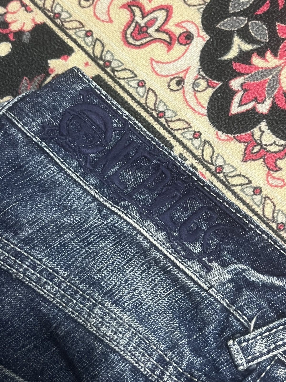 Bounty Hunter Studio RP “One Piece Luffy & Nakama” Blue Thunder Rip Jeans Size US 30 / EU 46 - 11 Thumbnail