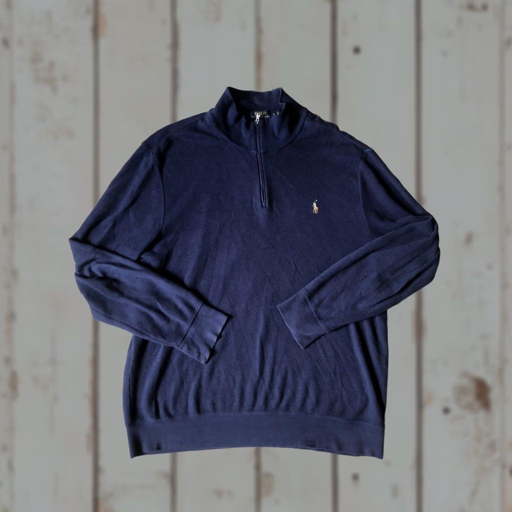 Polo Ralph Lauren VINTAGE Polo Ralph Lauren Sweater Mens XL Quarter Zip Pullover Pony Casual Size US XL / EU 56 / 4 - 1 Thumbnail