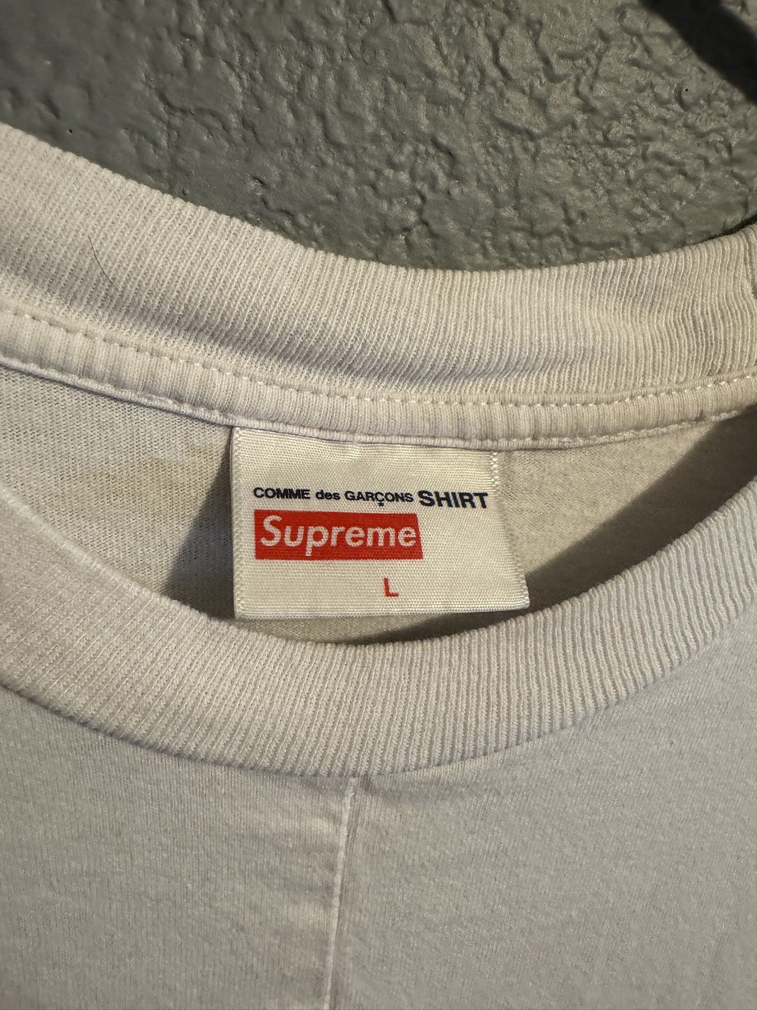 Comme des Garcons × Supreme Split Box Logo Tee Size US L / EU 52-54 / 3 - 3 Thumbnail