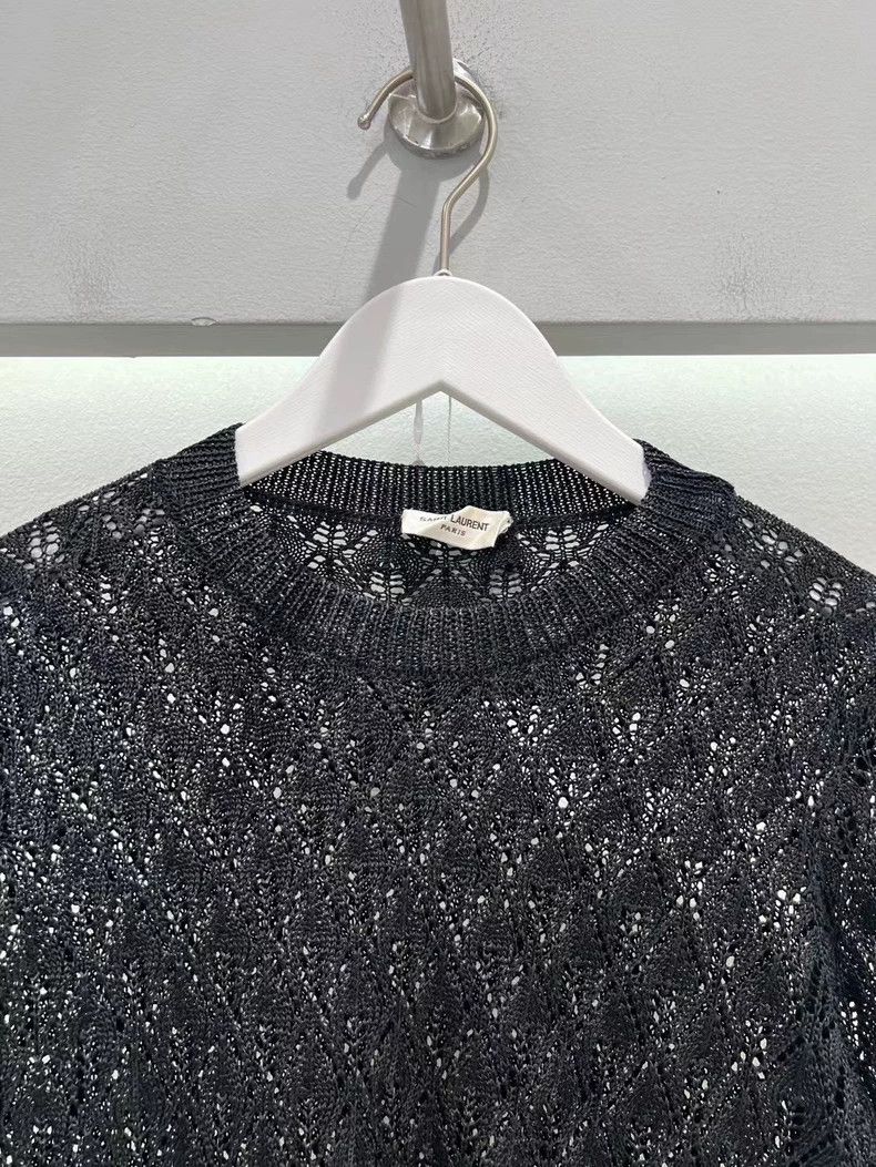 Saint Laurent Paris Saint Laurent ParisCutout knit long sleeves 2504-Nextarrow Size US S / EU 44-46 / 1 - 2 Thumbnail