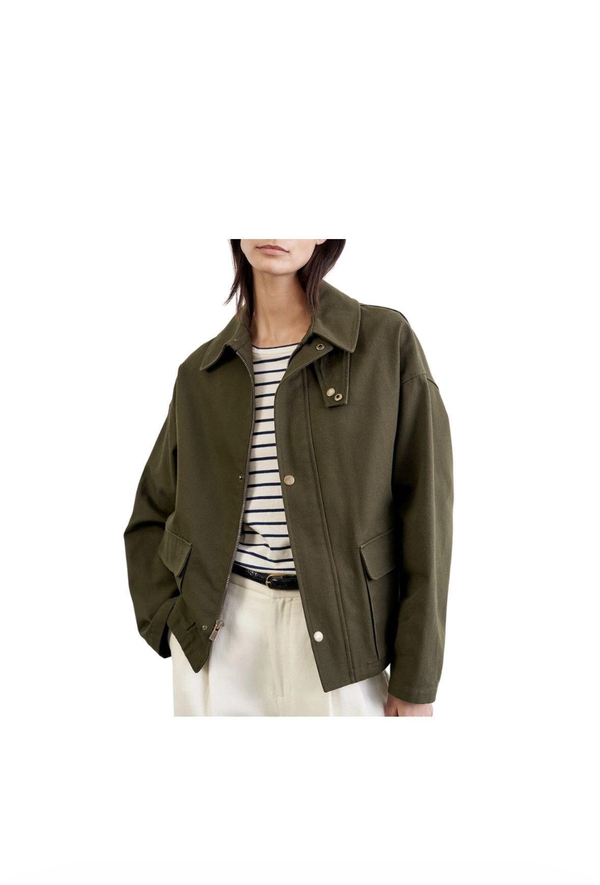 Nili Lotan Gaspard jacket in army green | Grailed