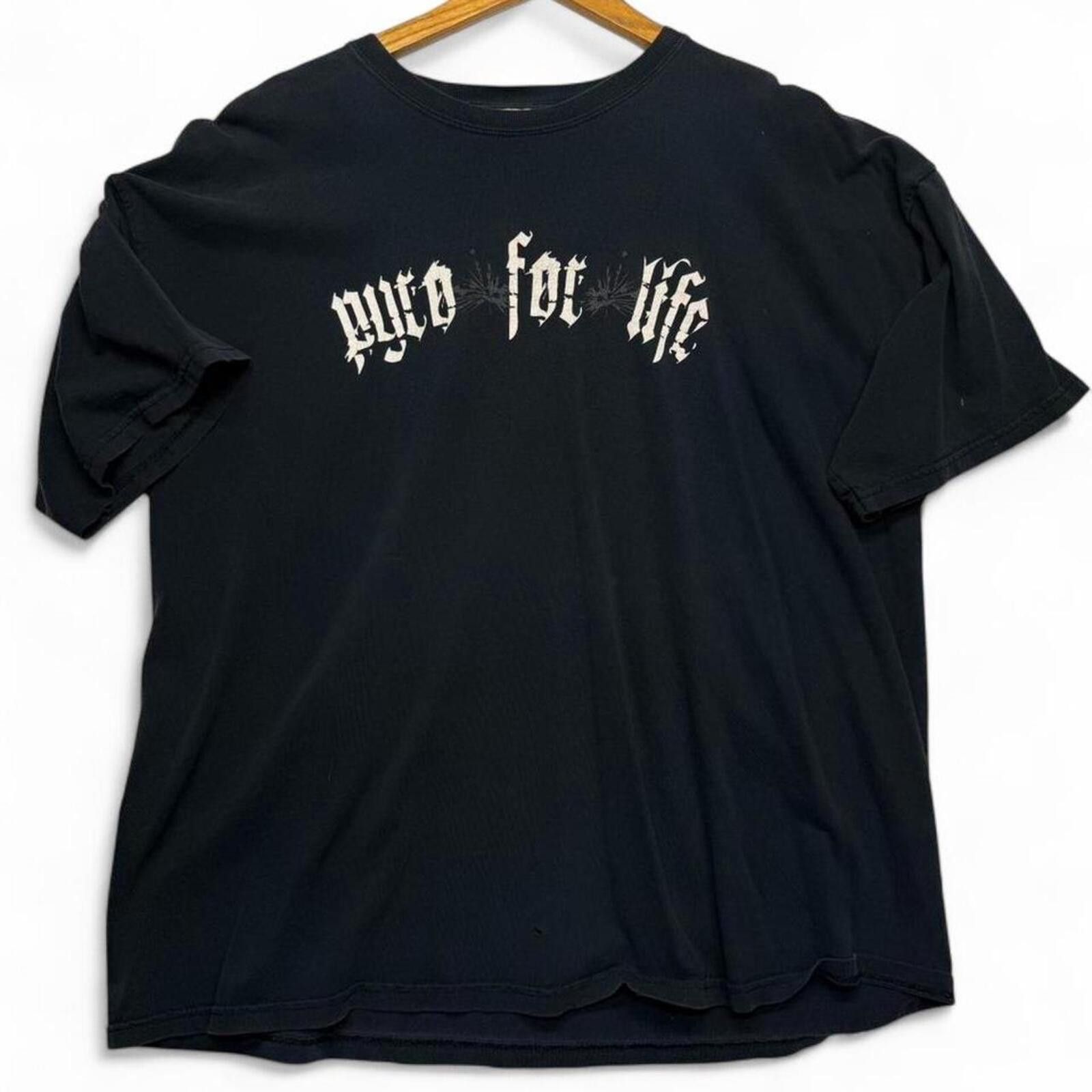 Other Y2K Early 2000s Pyro For Life black cotton t-shirt Size US XXL / EU 58 / 5 - 1 Thumbnail