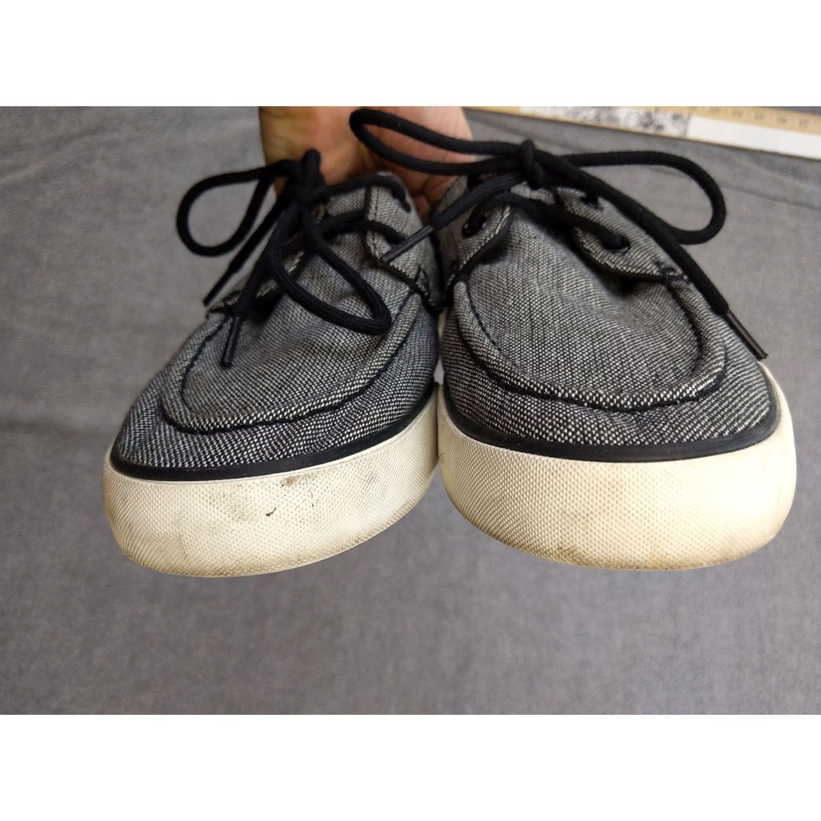 Polo Ralph Lauren Polo Ralph Lauren Shoes Mens 11 Black Gray Canvas Boat Deck Casual Sneakers Mens Size 11 Gray Black Boat Shoe Style Polo Ralph Lauren Vaughn Size US L / EU 52-54 / 3 - 6 Thumbnail