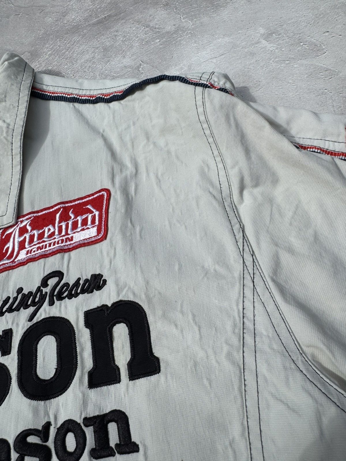 Vintage Vintage Harrison Gibson Y2k Distressed Racing Jacket Size US XL / EU 56 / 4 - 13 Thumbnail