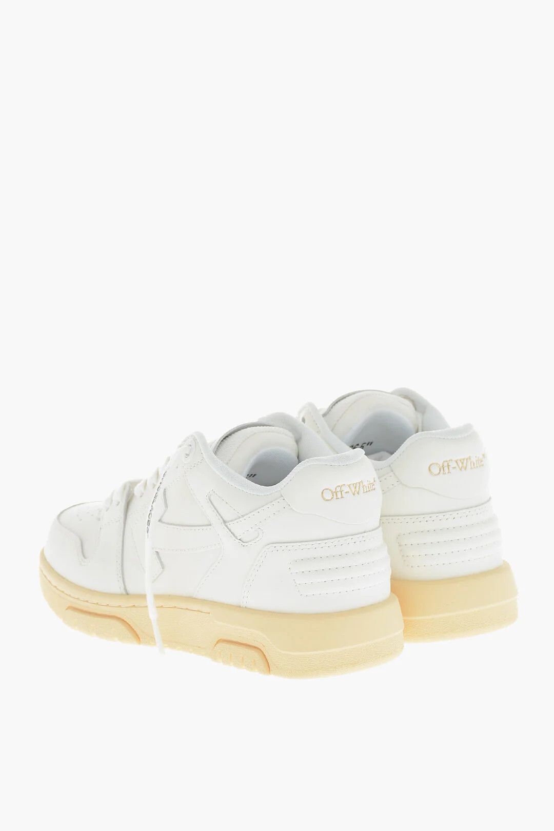 Off-White og1mm0426 Leather Low-Top Sneakers in White Size US 6.5 / IT 36.5 - 2 Thumbnail