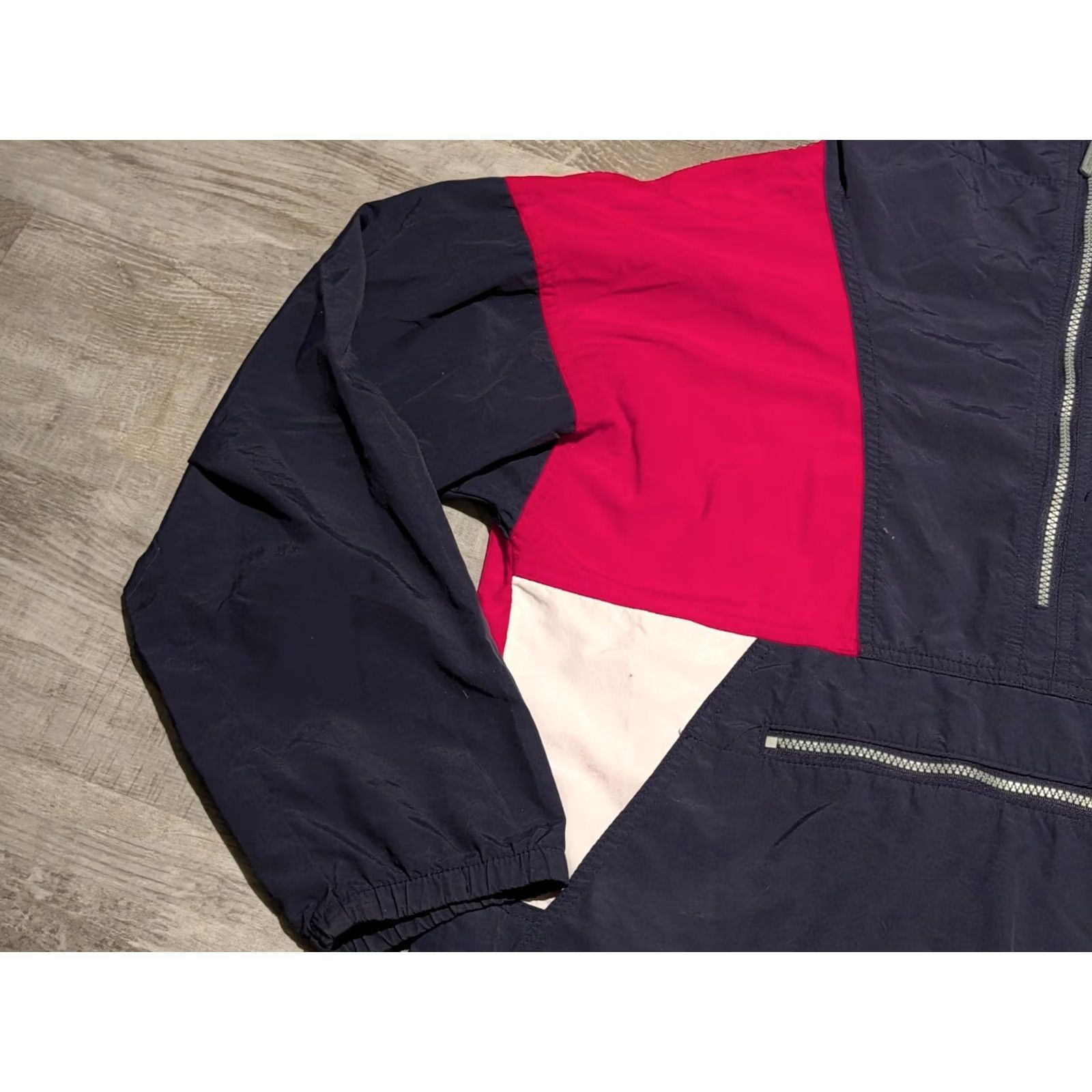 Vintage VINTAGE 90s LL Bean Anorak Jacket Mens S/M Red Blue Hooded Windbreaker Pullover USA Size US S / EU 44-46 / 1 - 5 Thumbnail