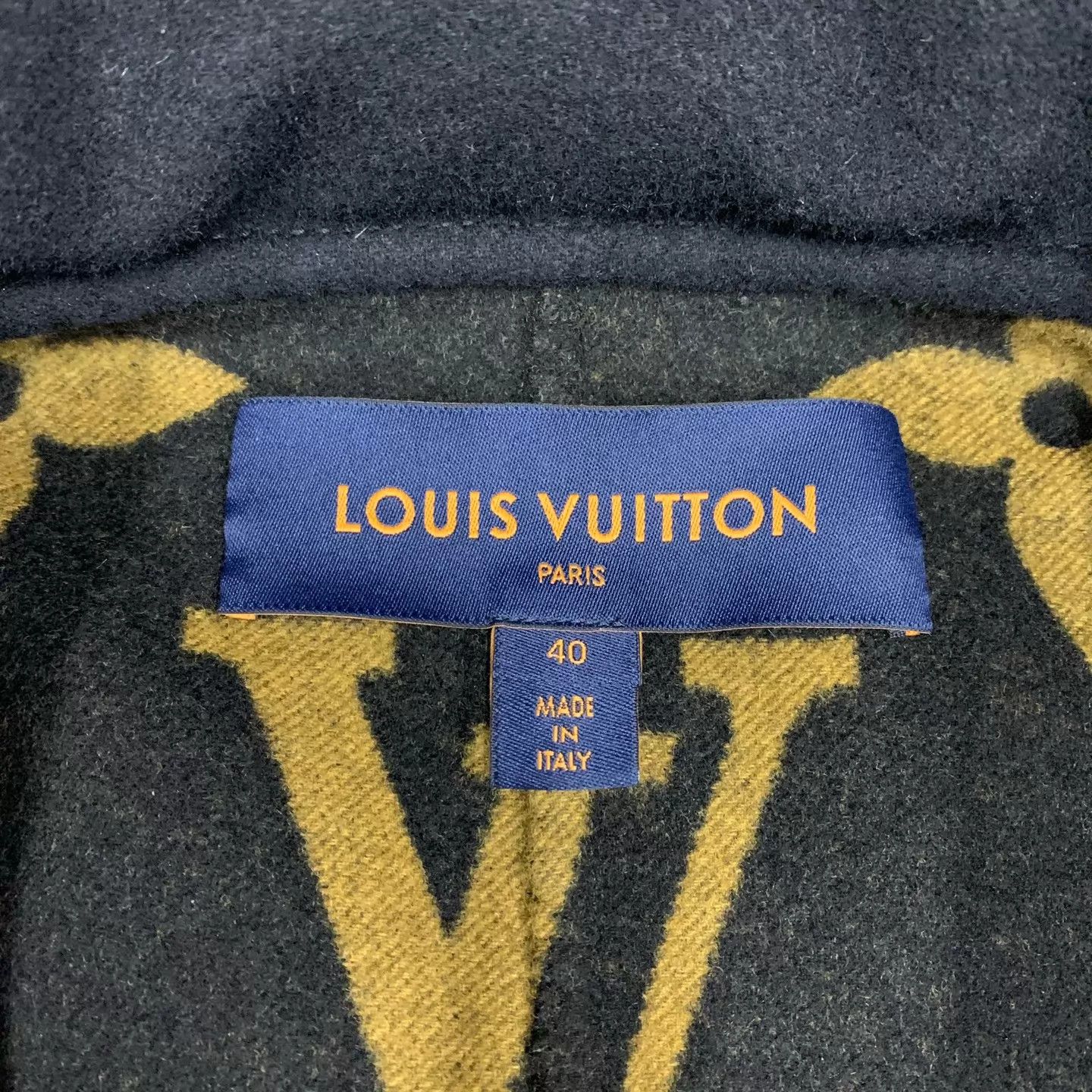 Louis Vuitton LV Monogram print wool coat black lining 40 98 New Size US XXS / EU 40 - 5 Thumbnail